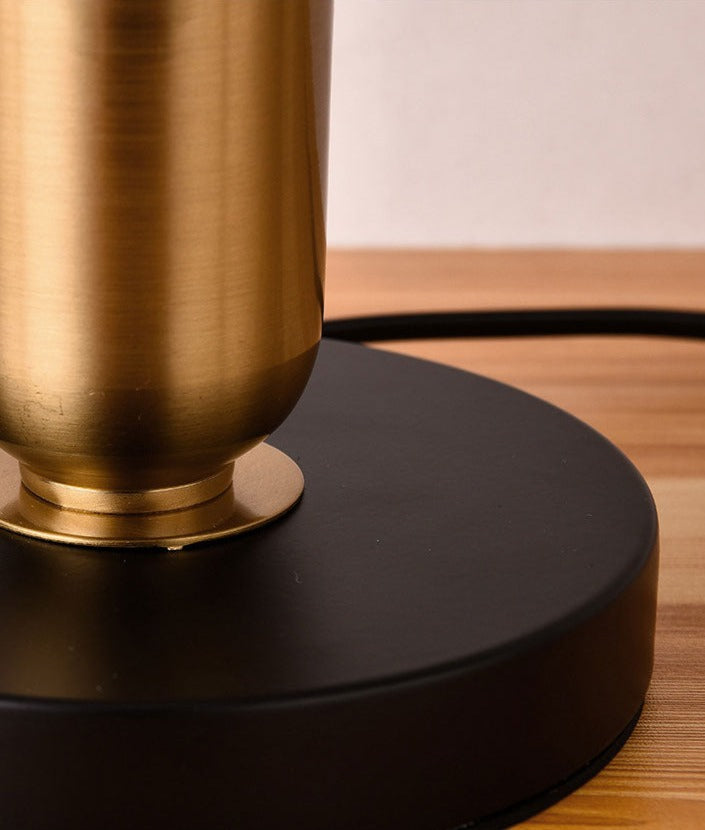 Modern Table Lamp  Black Shade Gold Trim Design - Product detail 7