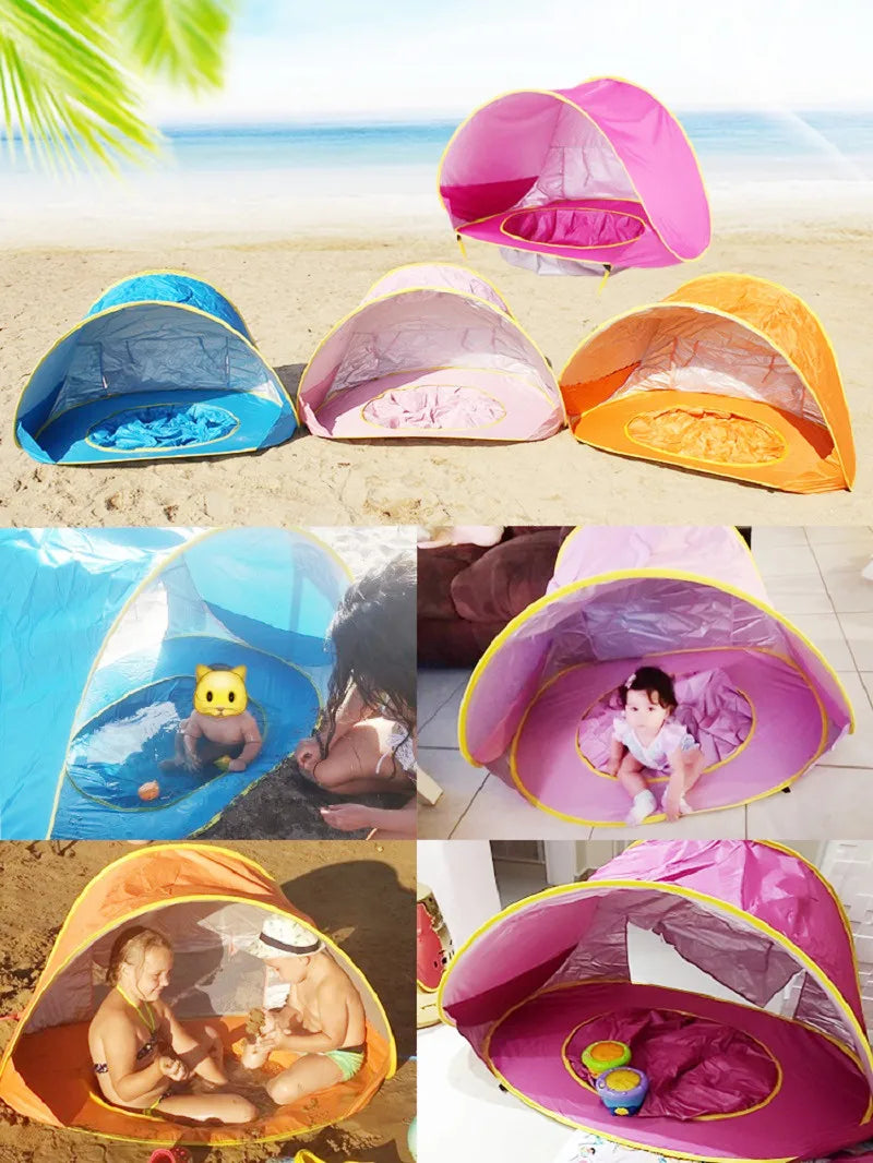 Kids Beach Tent  Pop-Up UV Protection Shelter With Pool - Product detail 6