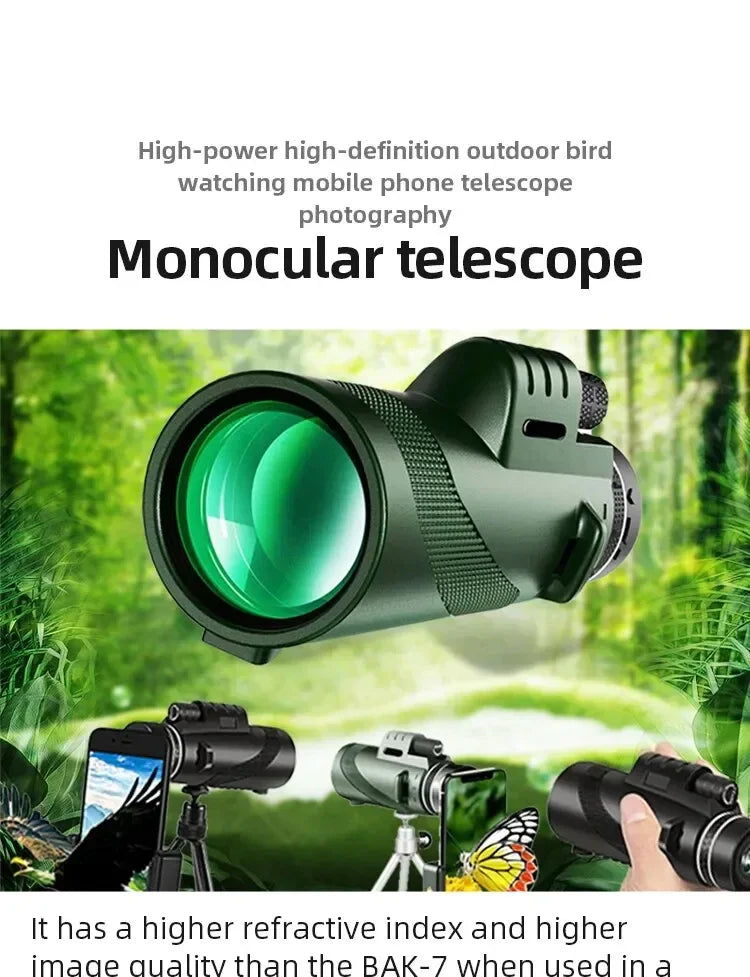 Professional Monocular Telescope  80x Magnification BAK4 Prism - Product detail 9