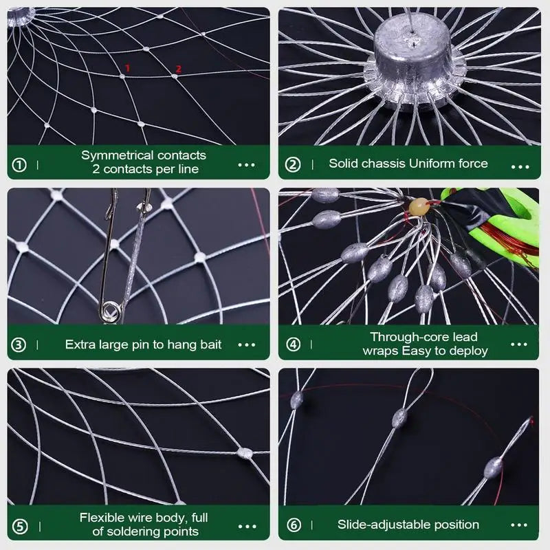 Collapsible Fishing Trap Net  Stainless Steel Mesh Design - Product example