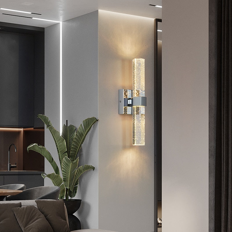 Modern Crystal Wall Light  Bubble Glass Gold Finish - Product detail 5