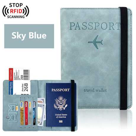 Travel Passport Holder  RFID Leather Card Organizer - Product detail 11