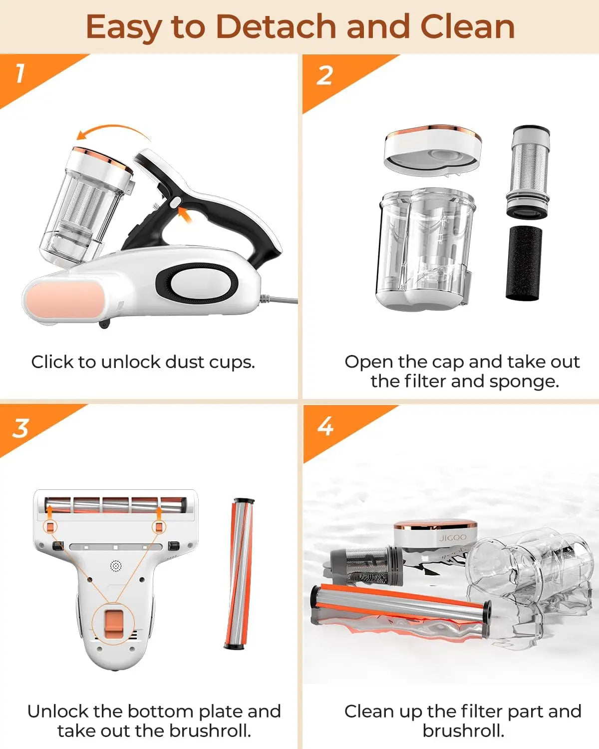 UV Dust Mite Vacuum Cleaner  13KPa Ultrasonic Deep Cleaning - Product detail 5