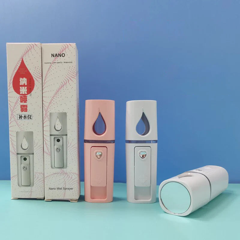 Portable Facial Mist Device  Nano Hydration Sprayer With Moisture Tester - Product example