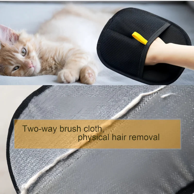 Pet Hair Removal Glove  Silicone Grooming Tool For Furniture  Fabrics - Product example