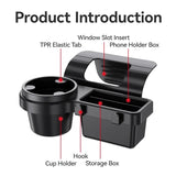 Car Door Storage Organizer  Multi-Function Cup Holder With Phone Slot - Product detail 11
