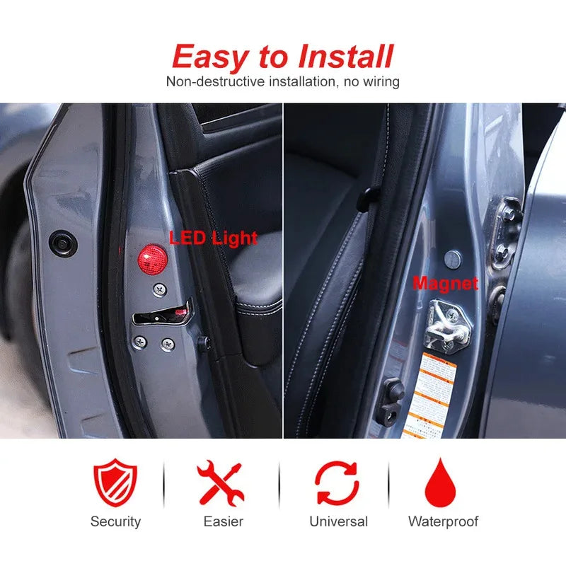 LED Car Door Safety Light  Magnetic Motion Sensor Warning System - Product detail 7