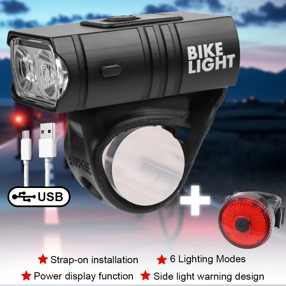 LED Bicycle Light Set  USB Rechargeable Front and Rear Safety Lights - Product detail 4