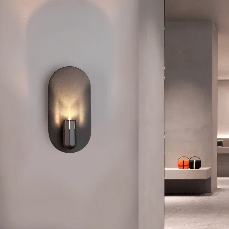 Modern LED Wall Light  Oval Capsule Design - Detailed view