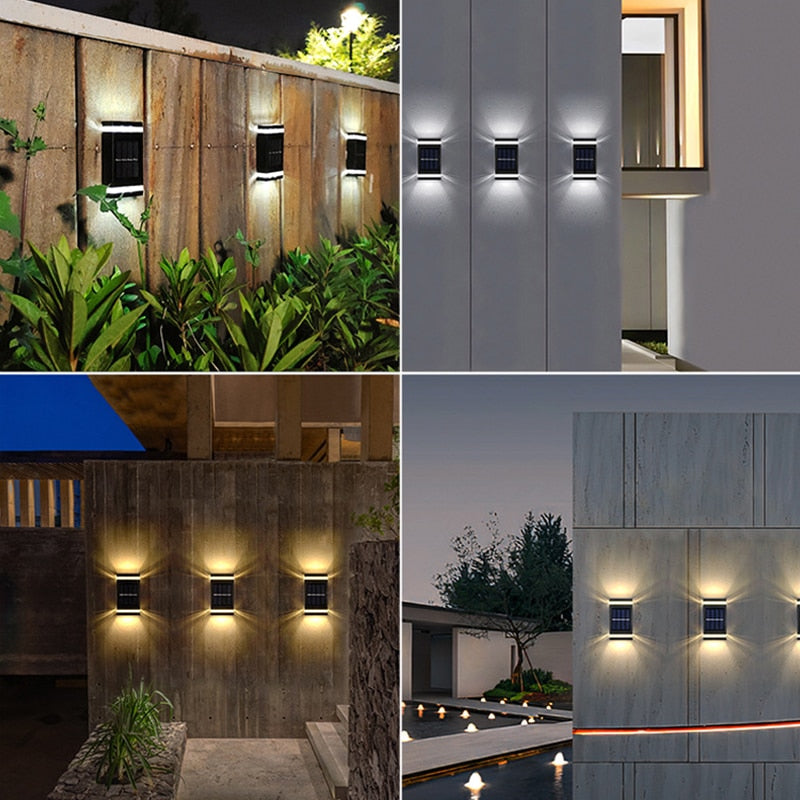Solar Garden Wall Light  Up Down LED Outdoor Sconce - Product detail 7