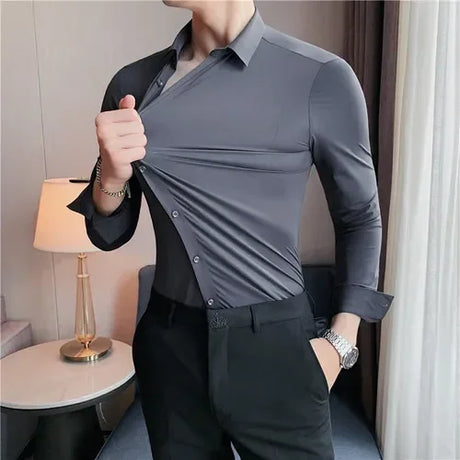 Professional Stretch Dress Shirt  Moisture-Wicking Comfort Fit - Product detail 7