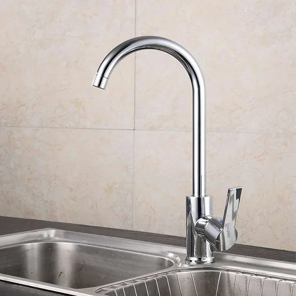 Modern Kitchen Faucet  Chrome Single Handle Design - Detailed view