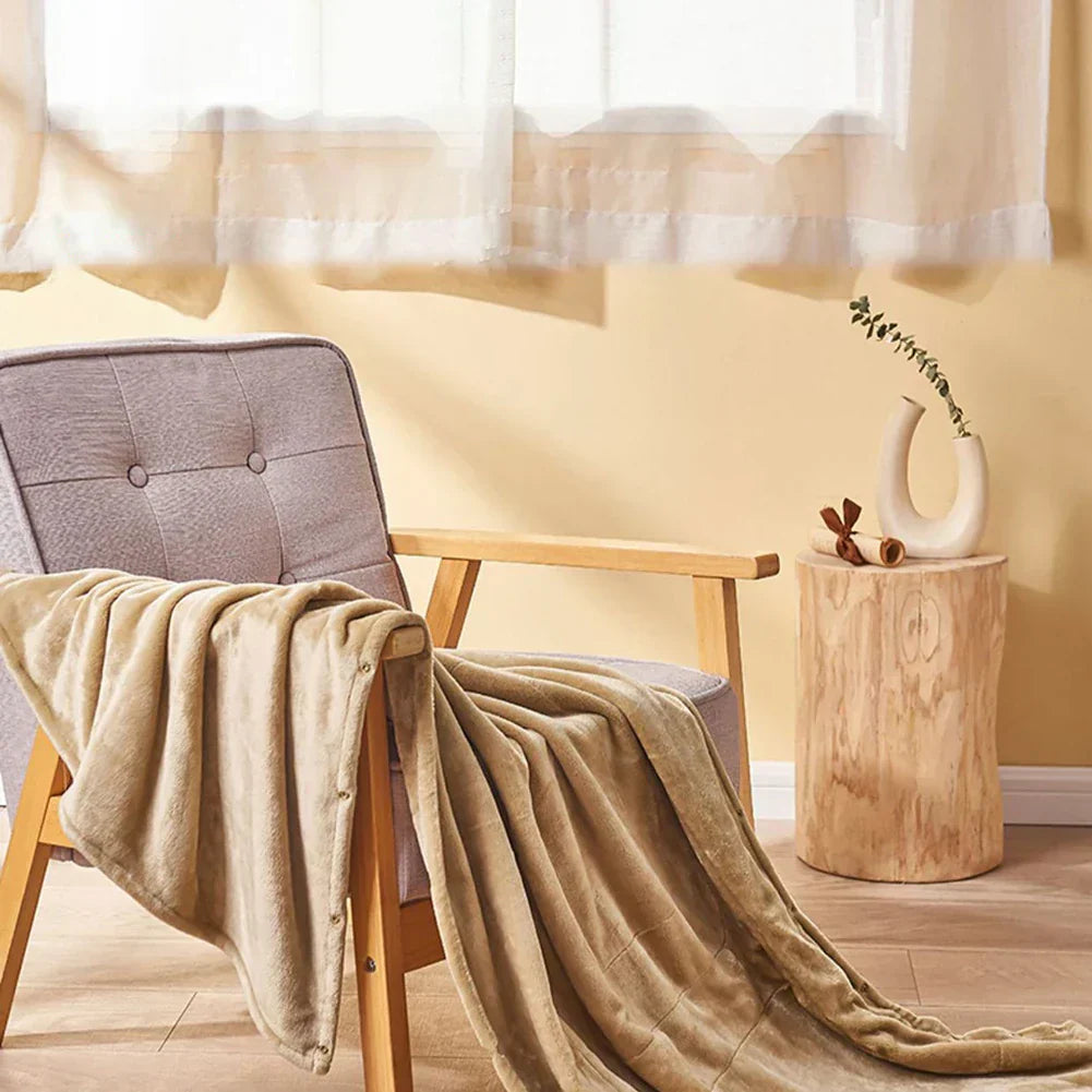 USB Electric Blanket  3 Heat Settings Soft Plush Throw - Product showcase