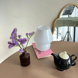 Striped Glass Table Lamp  Pink Mushroom Design - Product detail 5