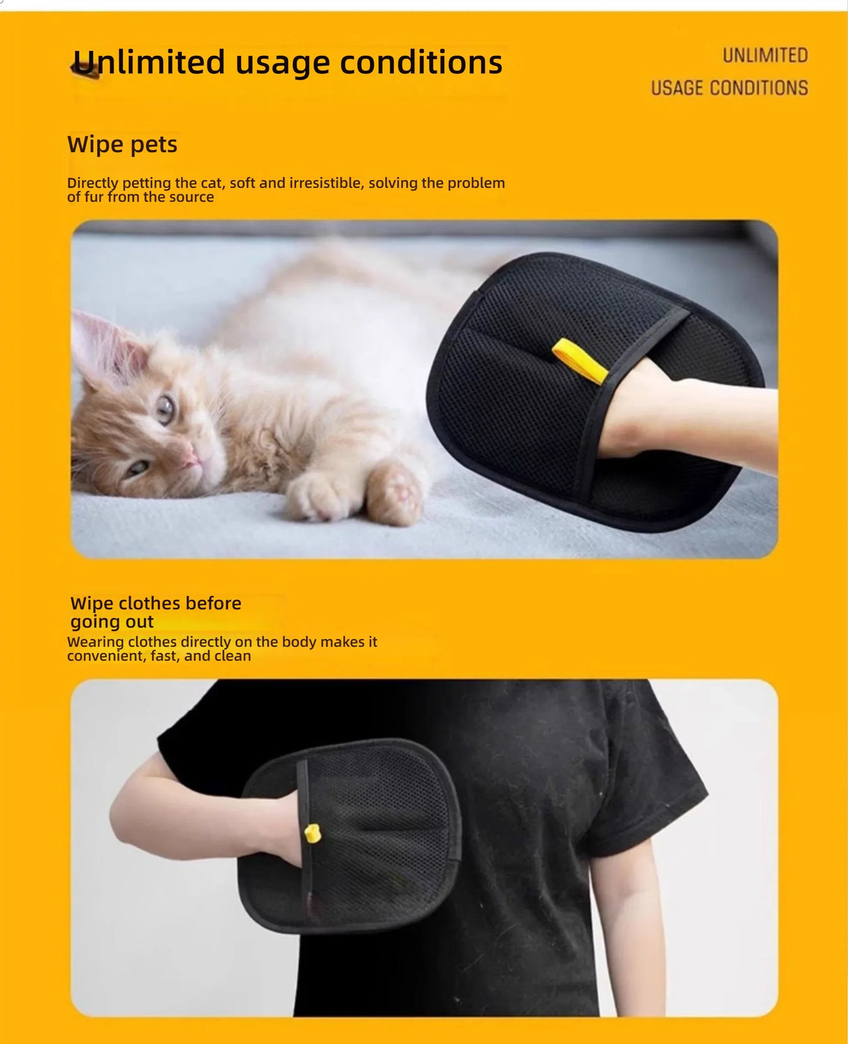 Pet Hair Removal Glove  Silicone Grooming Tool For Furniture  Fabrics - Product detail 8