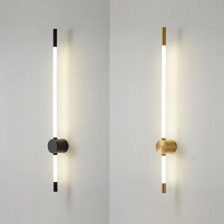 Vertical LED Wall Lamp  Brushed Brass and White Design - Product detail 15