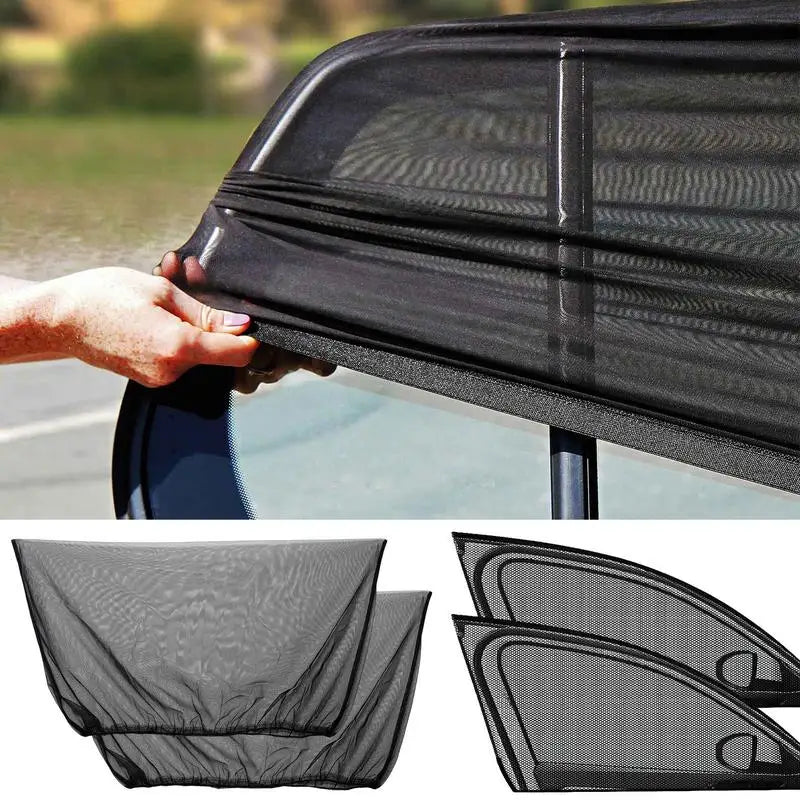 Magnetic Car Window Shade  UV Protection Mesh Curtains - Product showcase