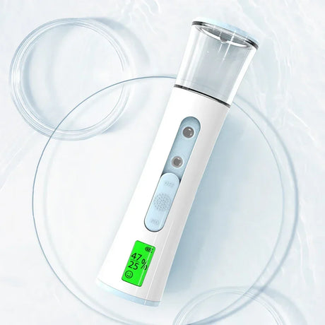 Portable Skin Moisturizer  Digital LCD Nano Mist Device - Product showcase