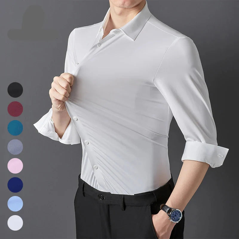 Professional Stretch Dress Shirt  Moisture-Wicking Comfort Fit - Product showcase