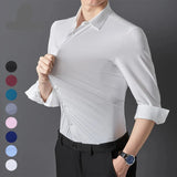 Professional Stretch Dress Shirt  Moisture-Wicking Comfort Fit - Product showcase