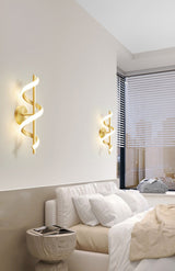 Modern Spiral Wall Light  Gold White LED Design - Product detail 8