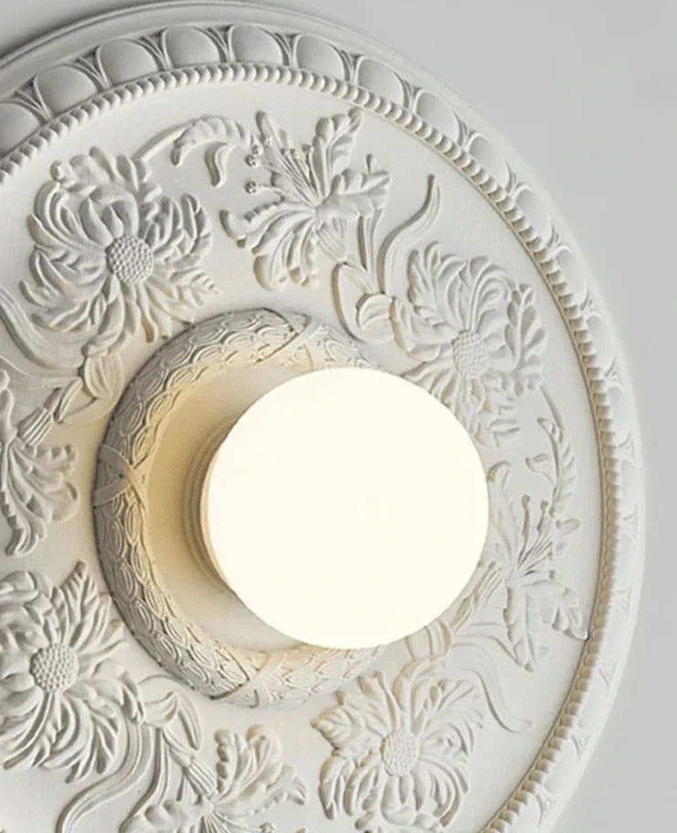 Victorian Ceiling Medallion Light  Floral Relief Pattern - Product detail 11