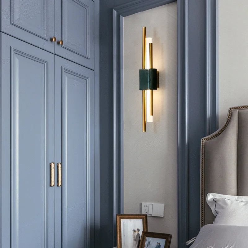 Modern Marble Wall Light  Green Stone LED Sconce - Product detail 6