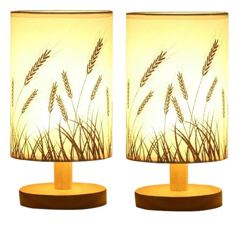 Minimalist Table Lamp  Natural Wood Base with Linen Shade - Product detail 12