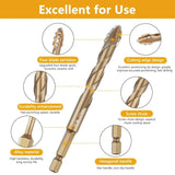 Professional Masonry Drill Bit Set  Titanium-Coated Multi-Surface Kit - Product detail 10