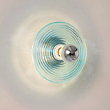 Ripple Glass Wall Light  Aqua Blue Concentric Design - Product detail 6