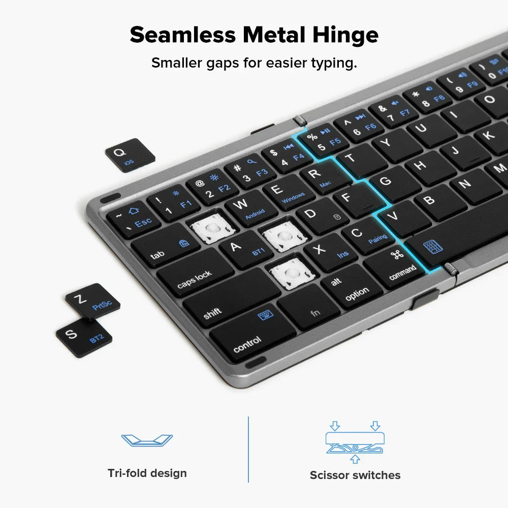 Wireless Foldable Keyboard  Dual Mode With Touchpad - Product detail 4