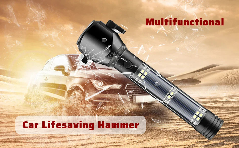 Emergency Solar Flashlight  Multi-Tool Safety Device with Power Bank - Product detail 8