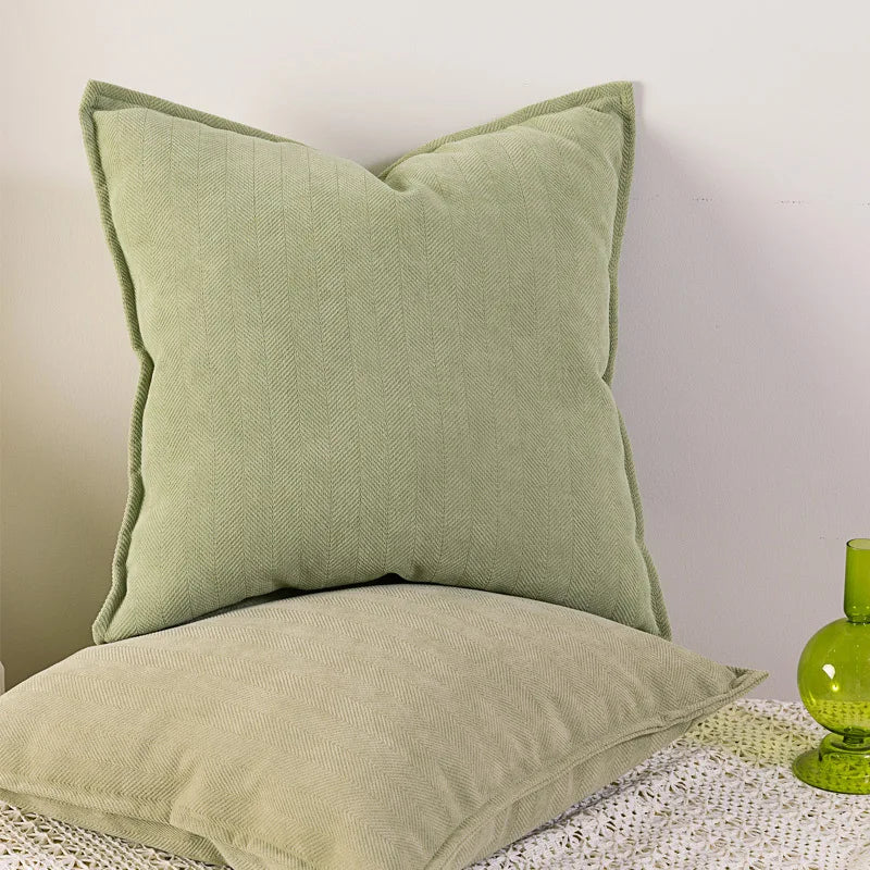 Chenille Cushion Cover  Textured Luxury Home Decor - Detailed view