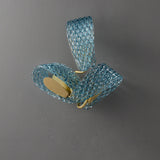Modern Glass Wall Light  Textured Blue Copper Design - Product detail 4