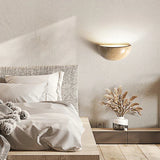Modern Wall Light  Natural Travertine Half-Moon Design - Product example