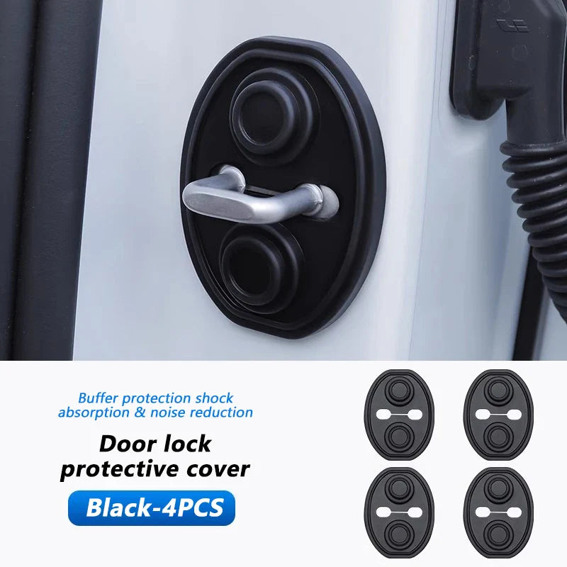 Car Door Lock Cover  Noise Reduction Protection Set - Product showcase