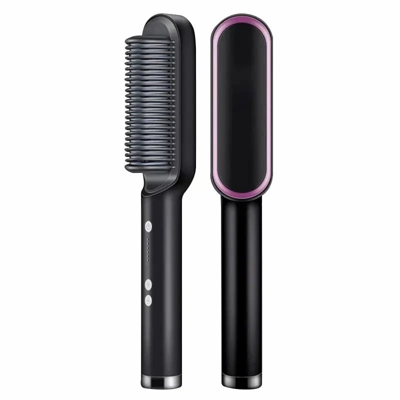 Professional Hair Styling Brush  Ceramic Ionic Straightener - Product detail 5
