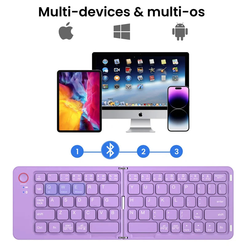 Portable Bluetooth Keyboard  Foldable Compact Design - Product detail 4