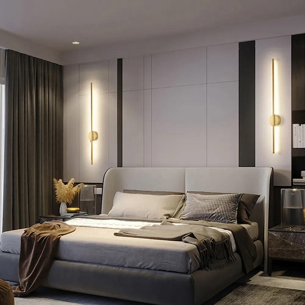 Modern LED Wall Sconce  Linear Gold Metal Design - Product detail 5