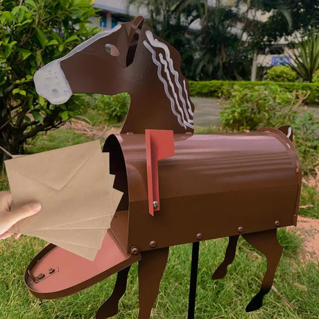 Animal Garden Mailbox  Hand-Painted Metal Cow Design - Product detail 6