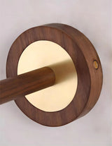 Modern Dual Globe Wall Light  Brass Wood Accent Design - Product detail 13