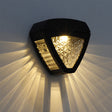 Solar Wall Light  Egyptian Pattern Glass Panel - Detailed view
