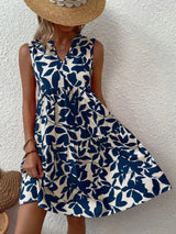Summer Floral Dress  V-Neck Tiered Cotton Design - Product detail 15