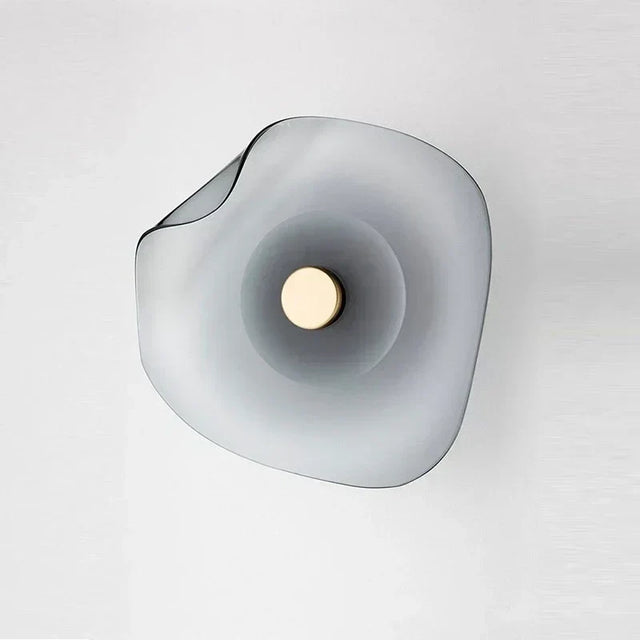 Modern Glass Wall Light  Sculptural Stone Design - Product showcase