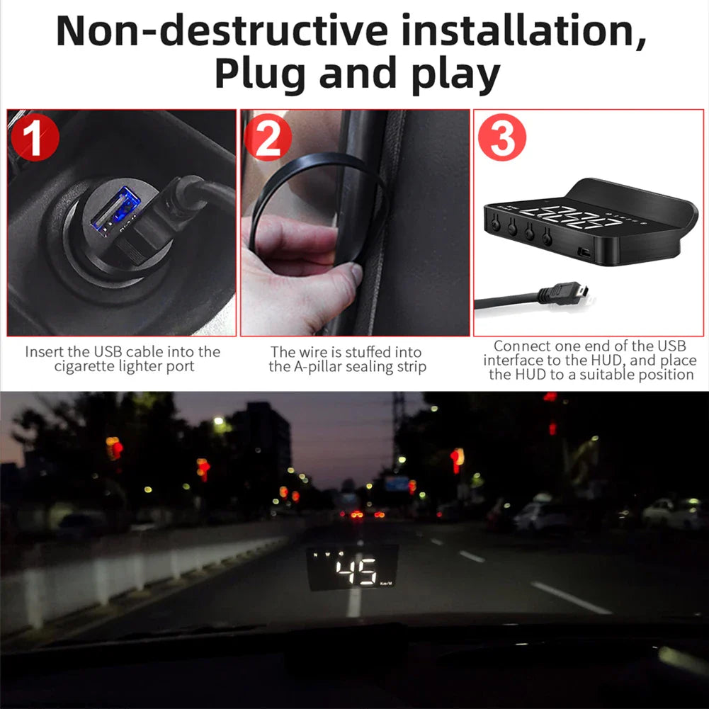 Smart GPS HUD Display  Digital Speedometer With Compass - Product detail 8