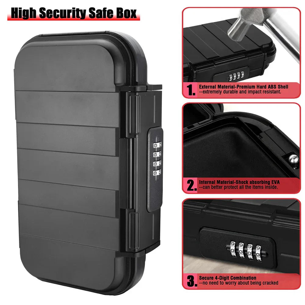 Portable Security Safe Box  Waterproof Travel Valuables Storage - Product detail 12