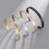 Arabic Script Bangle Bracelet  Engraved Stainless Steel Design - Detailed view