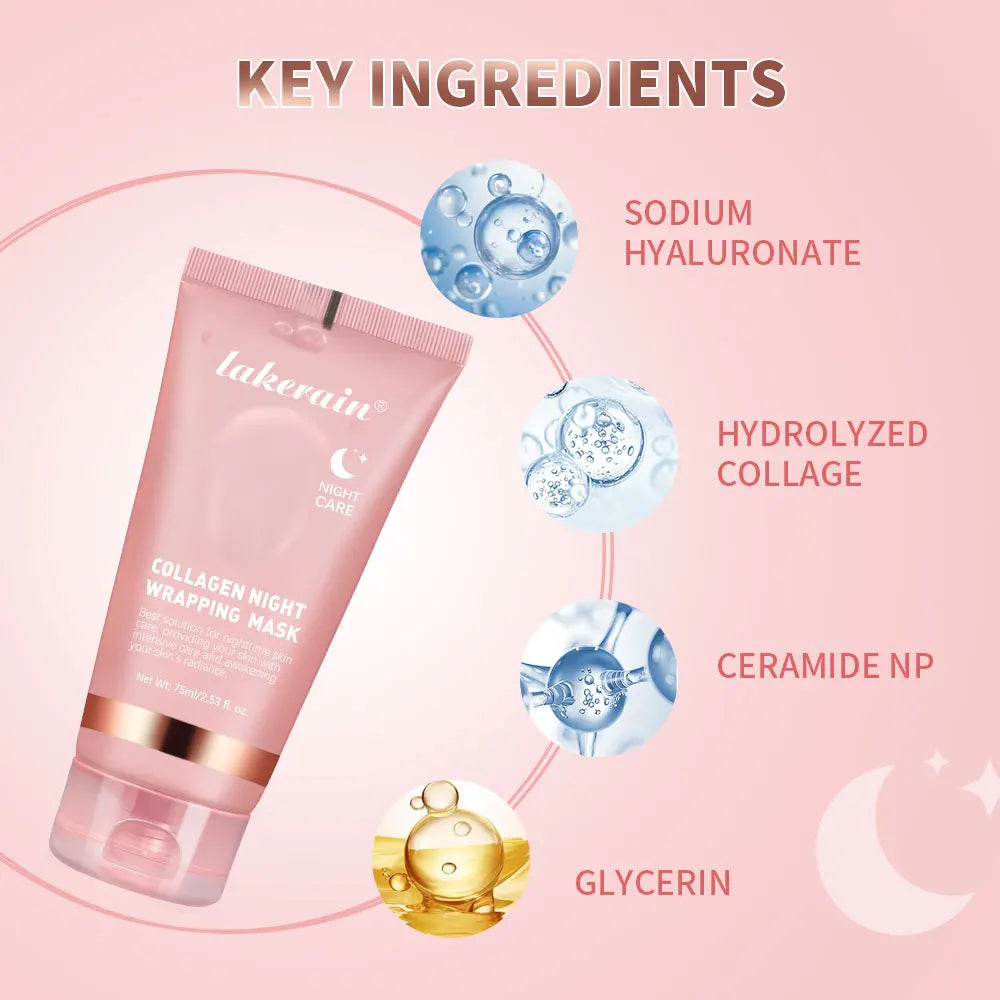 Overnight Collagen Face Mask  Deep Hydrating Peel-Off Treatment - Product example