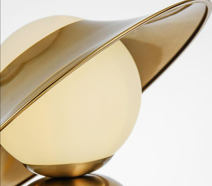 Nordic Table Lamp  Saturn Ring Gold Metal Design - Product detail 11