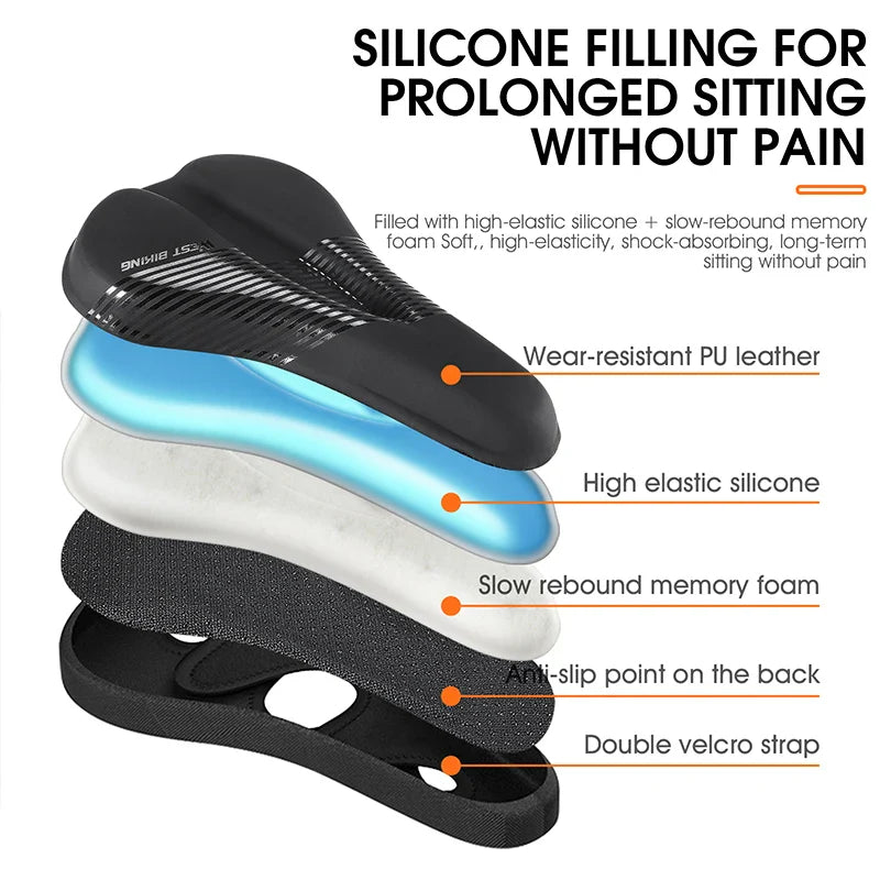 Ergonomic Bicycle Saddle  Memory Foam Shock Absorption Design - Product detail 4